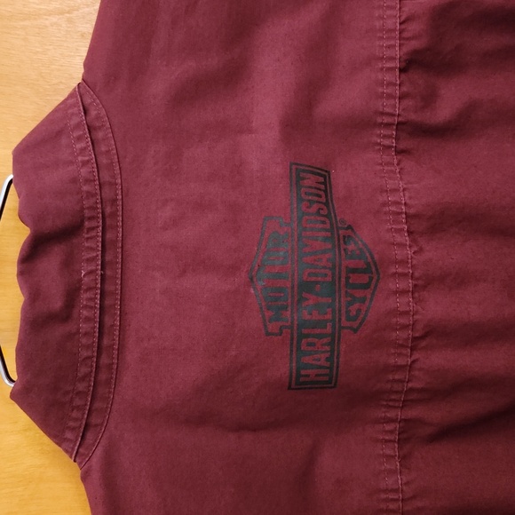 Mens Shirt, Harley-Davidson,  Large, Burgandy - Picture 4 of 5
